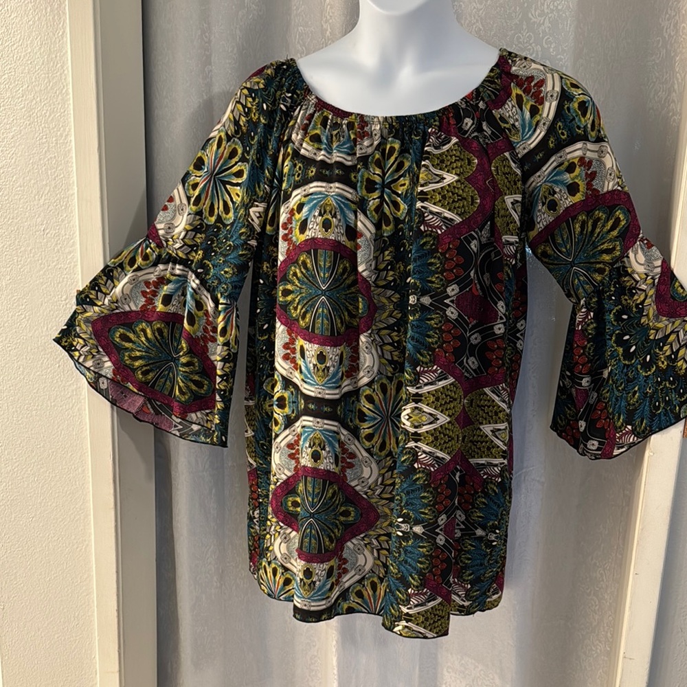 NEWBURY KUSTOM BOHEMIAN PEASANT SHORT DRESS Sz: L